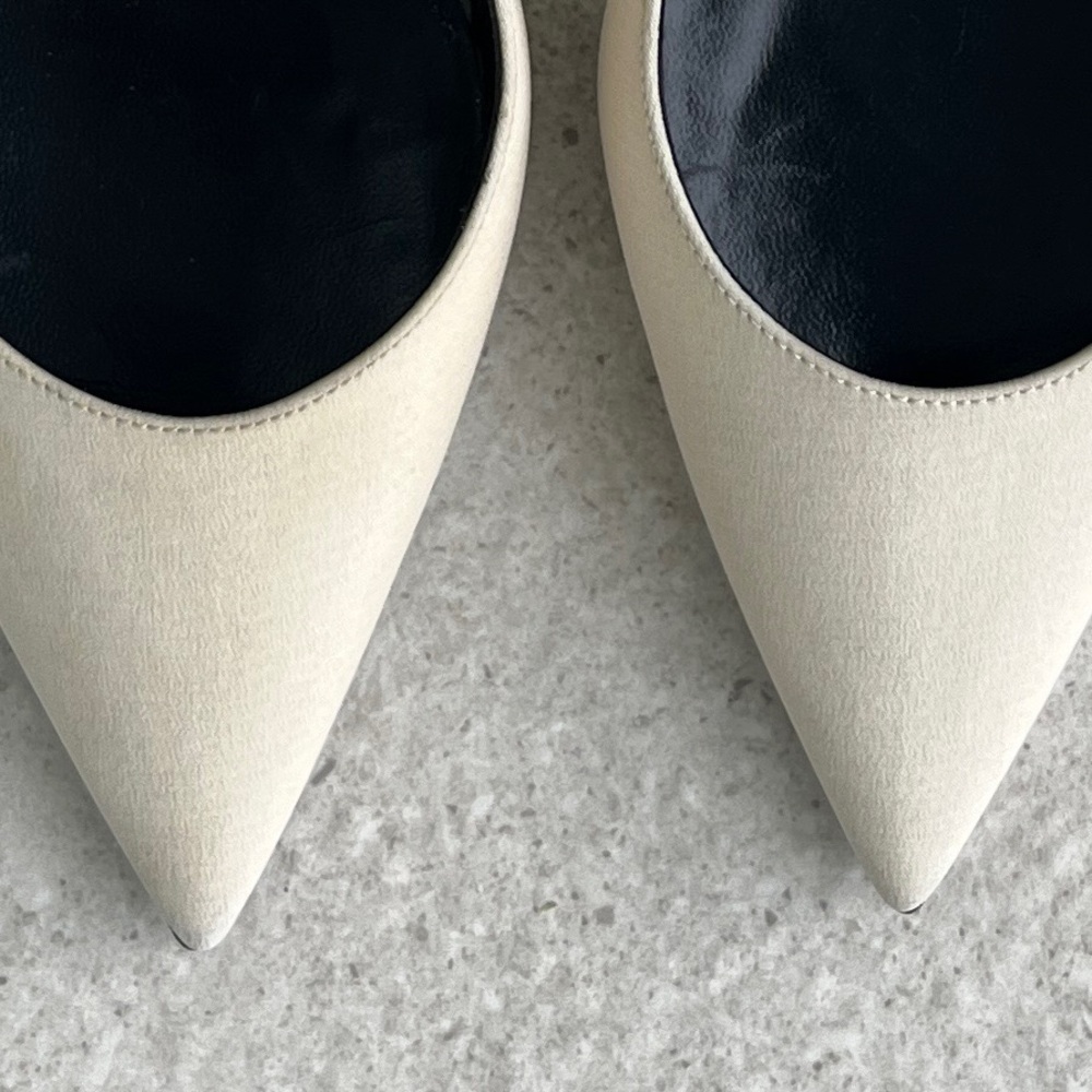 Saint Laurent Zoe Slingback Pump in Pale Sand - Picture 15 of 15